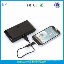 Black Color Grande capacité 10000mAh Power Bank pour téléphone mobile